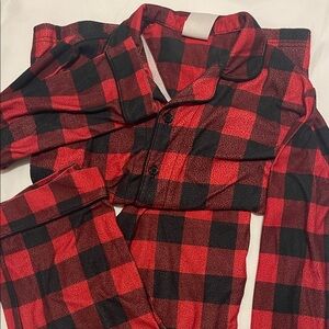 Red and Black Buffalo Plaid Kids Pajamas